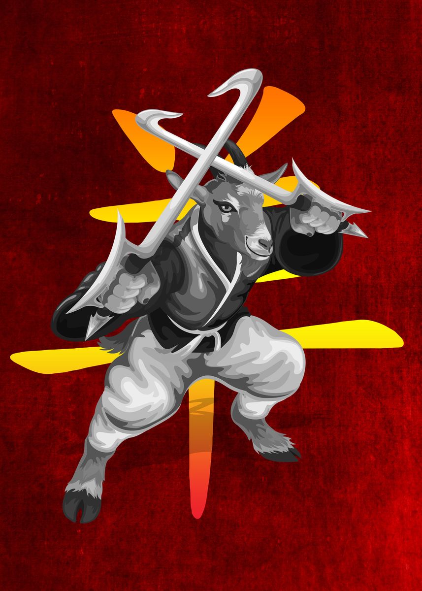 Chinese Zodiac Goat 2027 Poster picture metal print paint by