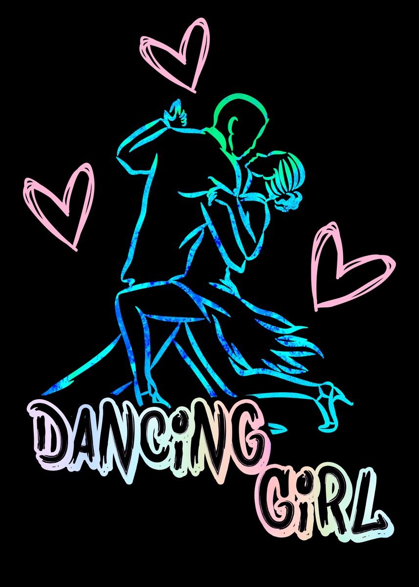 'Dancing Girl Wall Art' Poster by Displate