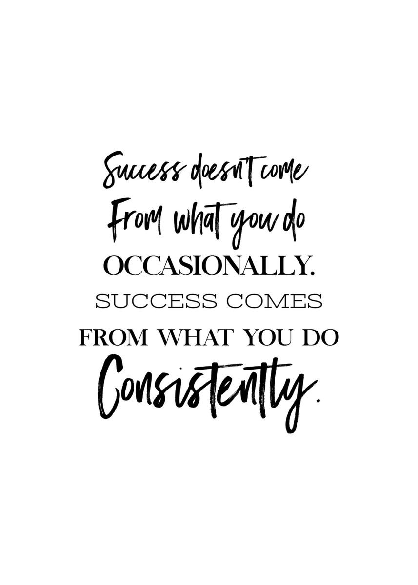 'Success Quotes Wall Poster' Poster, picture, metal print, paint by ...