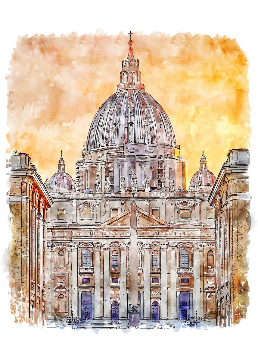 'Vatican city rome italy' Poster, picture, metal print, paint by ...