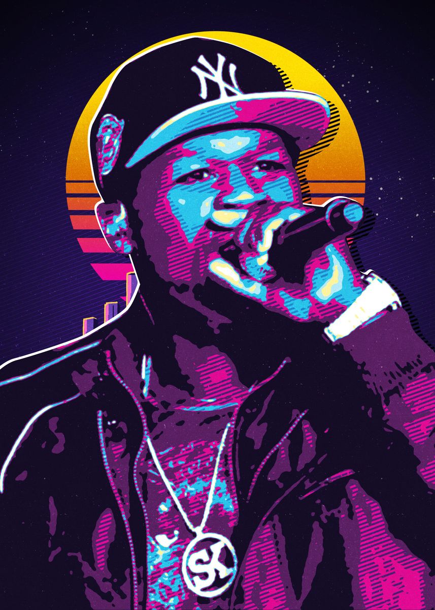 '50 Cent ' Poster, Picture, Metal Print, Paint By San Illustrator 