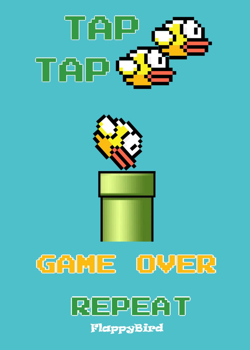 Flappy Bird Game Over | Poster