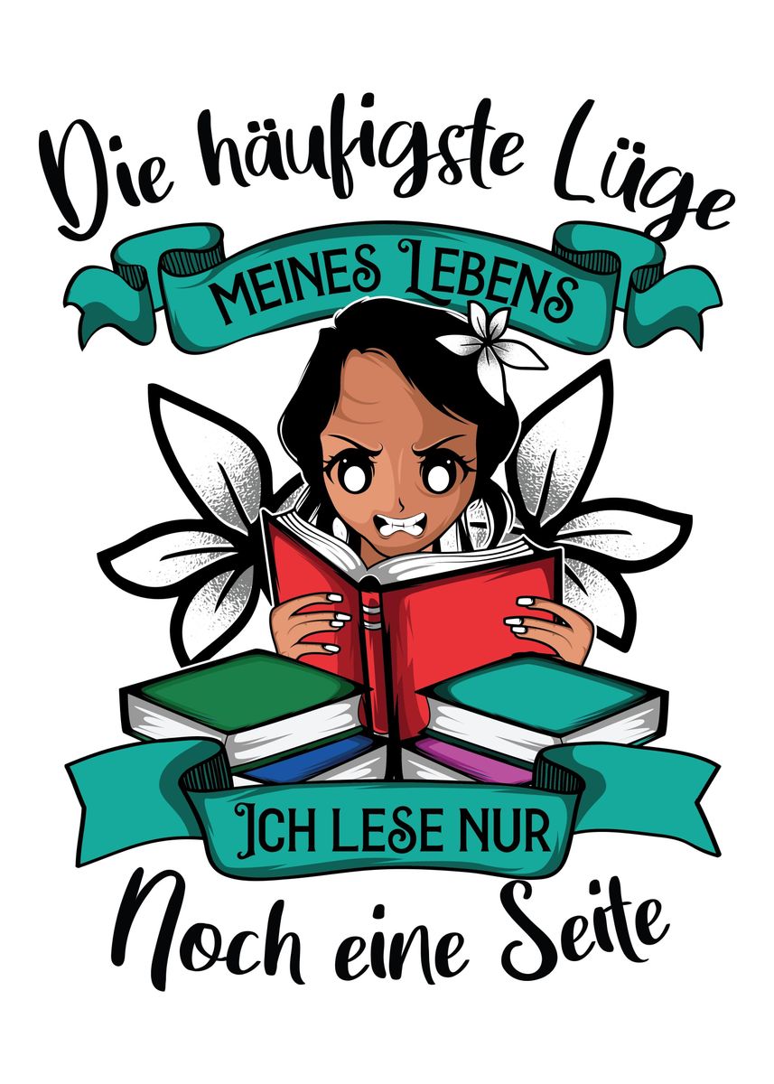 'Lustiger lesen Spruch' Poster, picture, metal print, paint by dvdesign