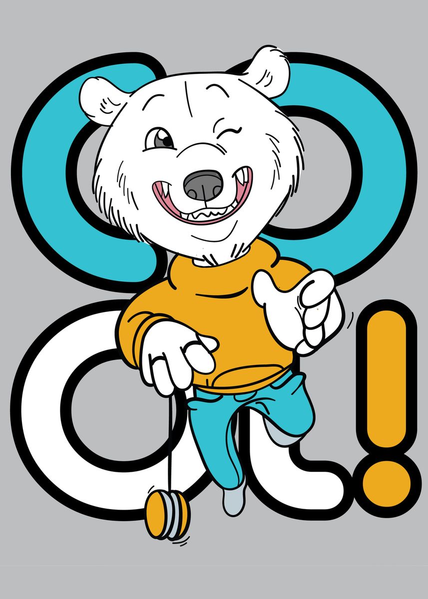 'Bear Playing Yoyo' Poster by bi bo Displate