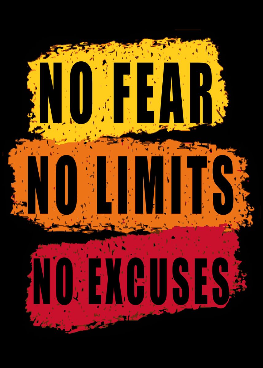  No Fear No Limits Poster Picture Metal Print Paint By Nice 