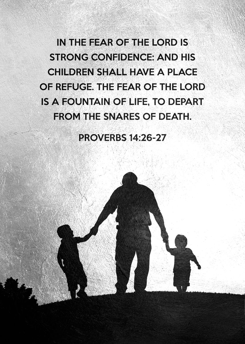 Proverbs 14 26 27 Poster Picture Metal Print Paint By ABConcepts 