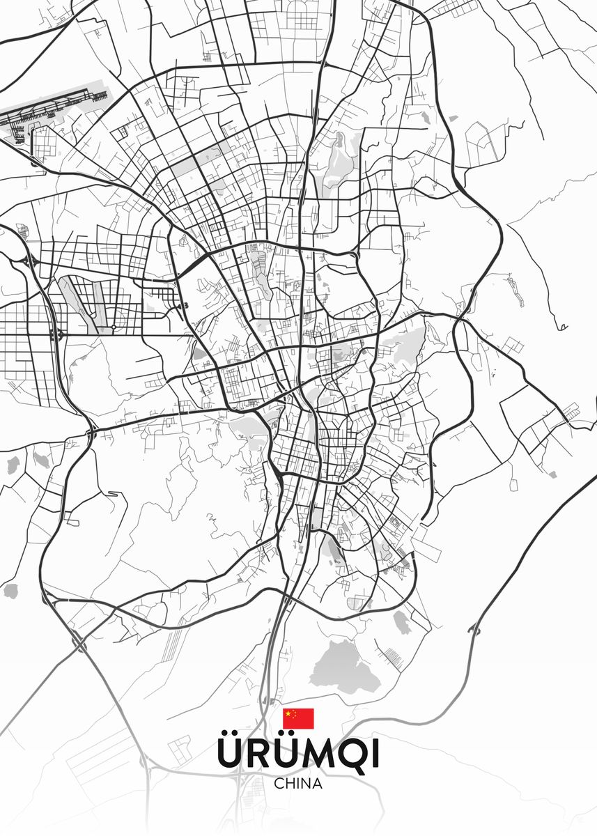 ‘Urumqi CN’ Poster, picture, metal print, paint by IMR Designs | Displate