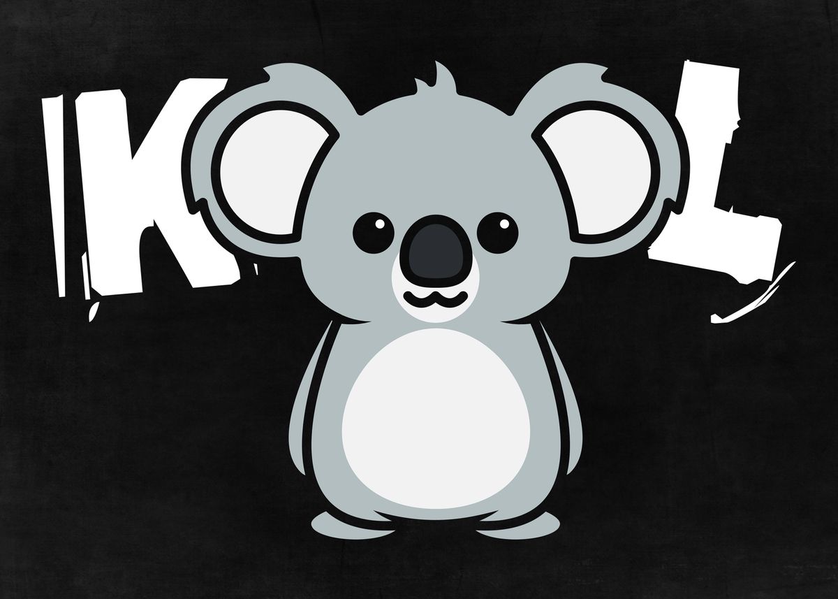 Cute Cool Koala Cartoon' Poster by John Marinakis | Displate