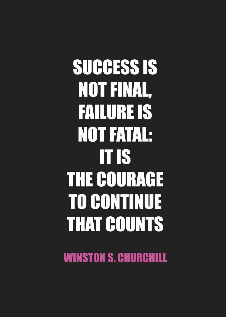 'success Is Not Final' Poster, Picture, Metal Print, Paint By Ratna 