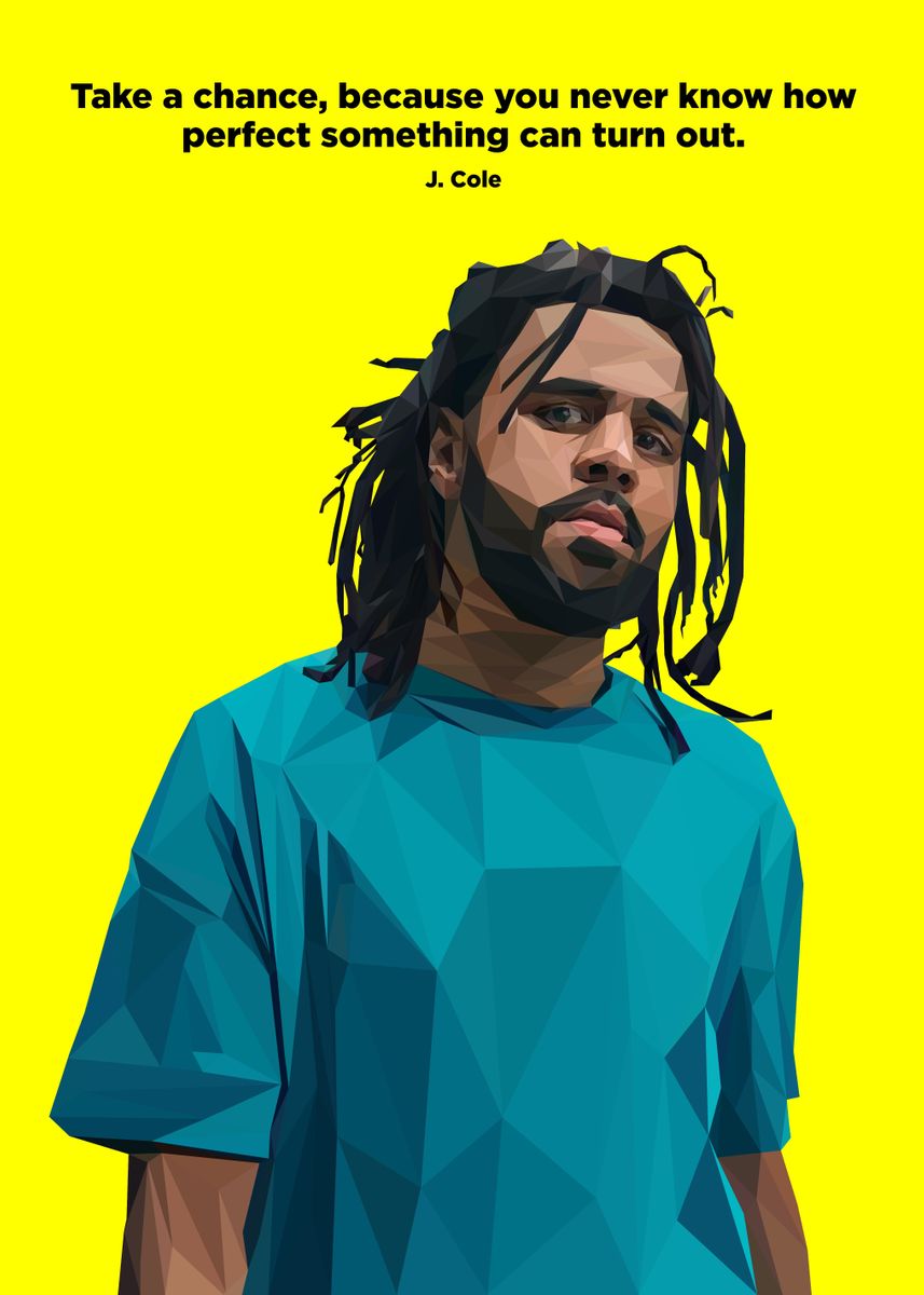 'J COLE' Poster, picture, metal print, paint by BEST POSTER | Displate