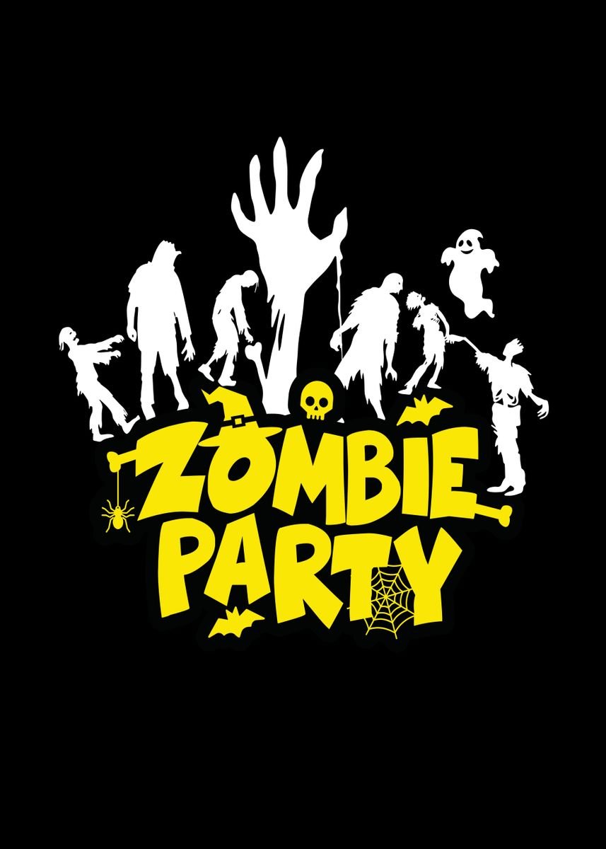 'Zombie Party' Poster by Steven Zimmer | Displate