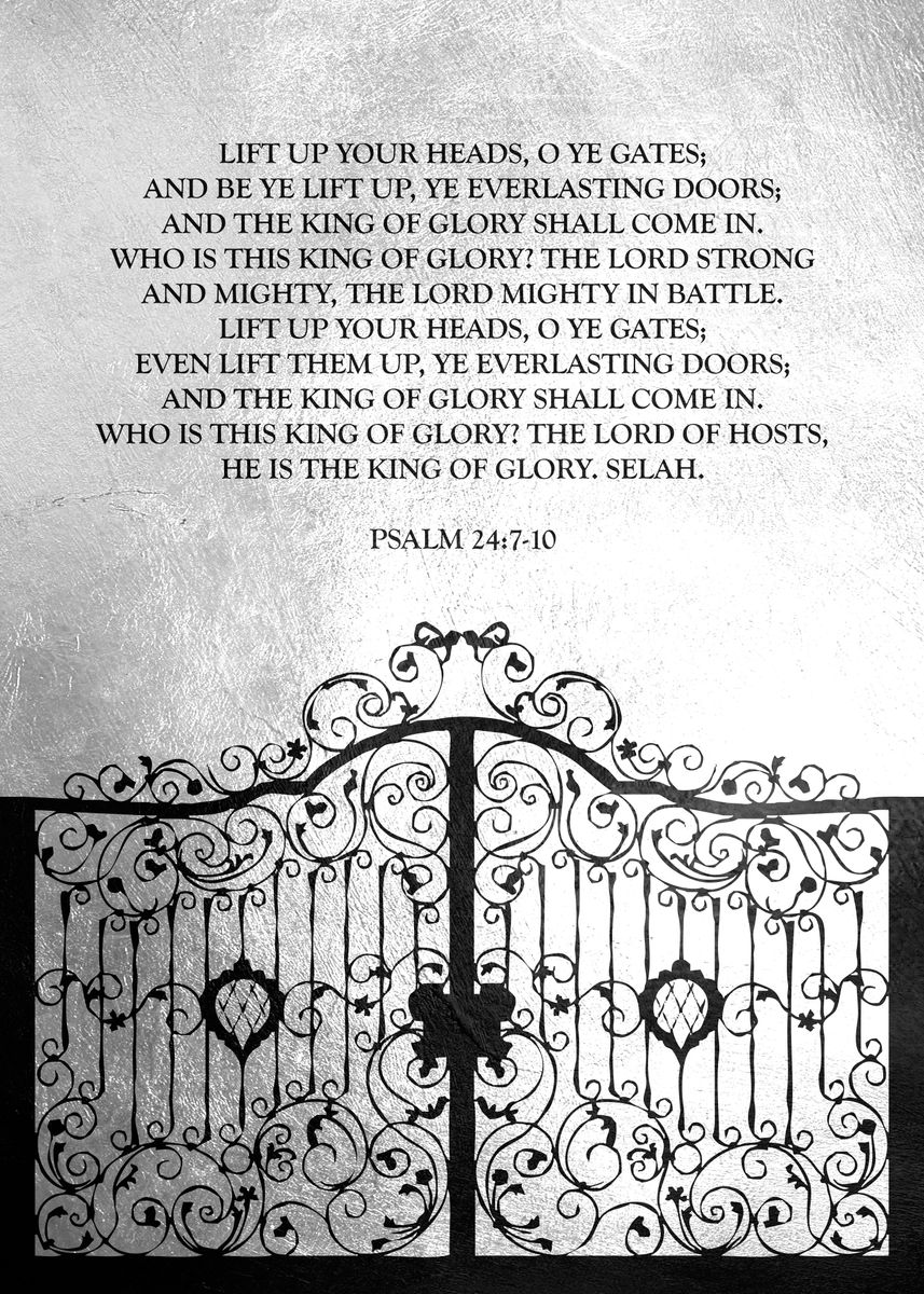 Psalm 24 7 10 Poster Picture Metal Print Paint By ABConcepts Psalm 24 7 10 Poster Picture Metal Print Paint By ABConcepts