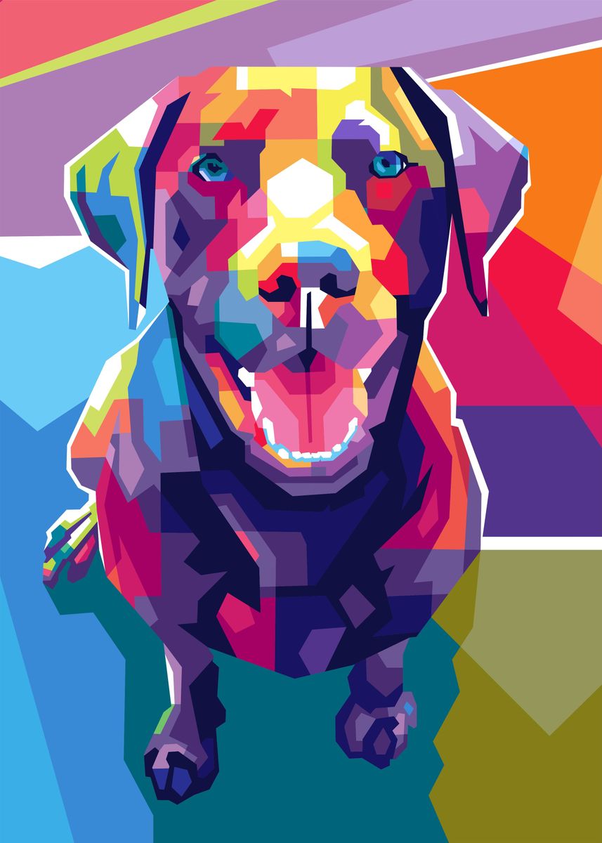 'Dog Pet Popart' Poster, picture, metal print, paint by gil topann ...