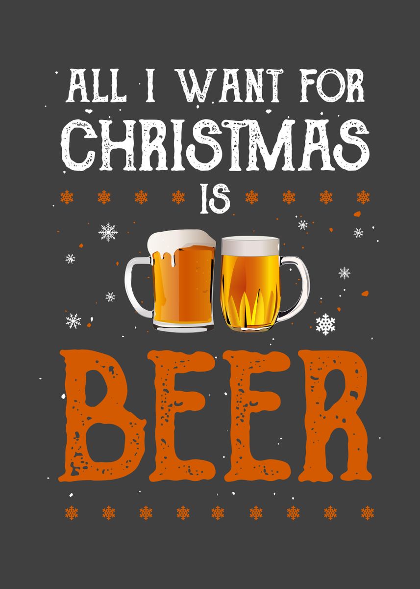 Funny Christmas Mug - I wish this was beer