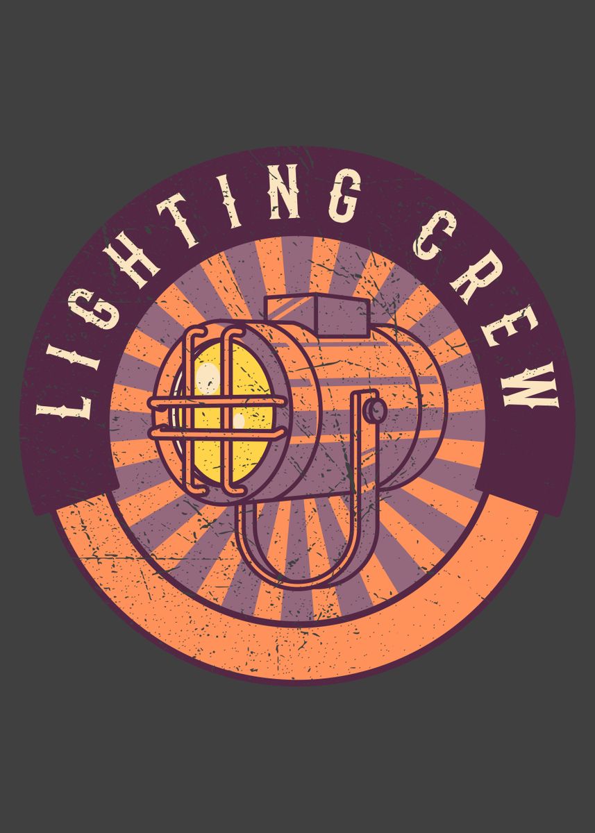 'LIGHTING CREW SPOTLIGHT' Poster by CrownMerch Displate