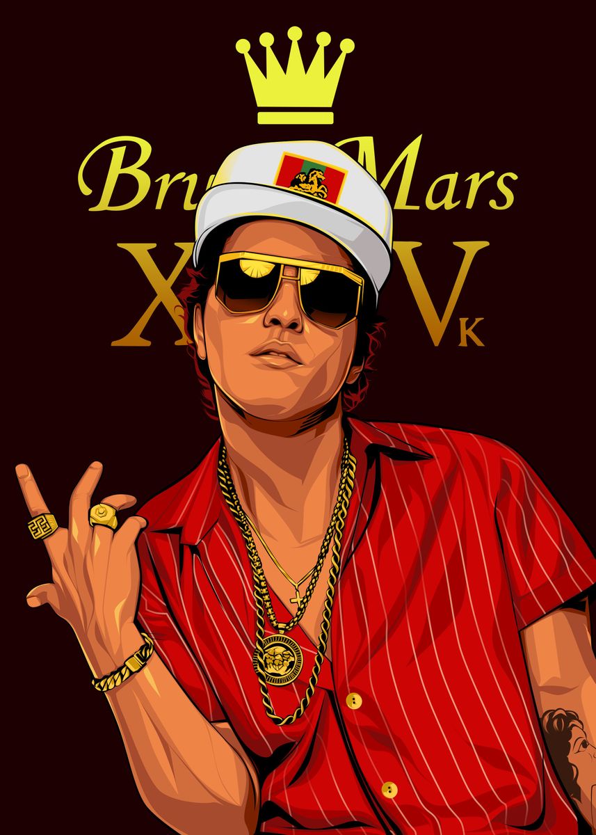 Bruno Mars' Poster by Medelito Arben Patiag | Displate