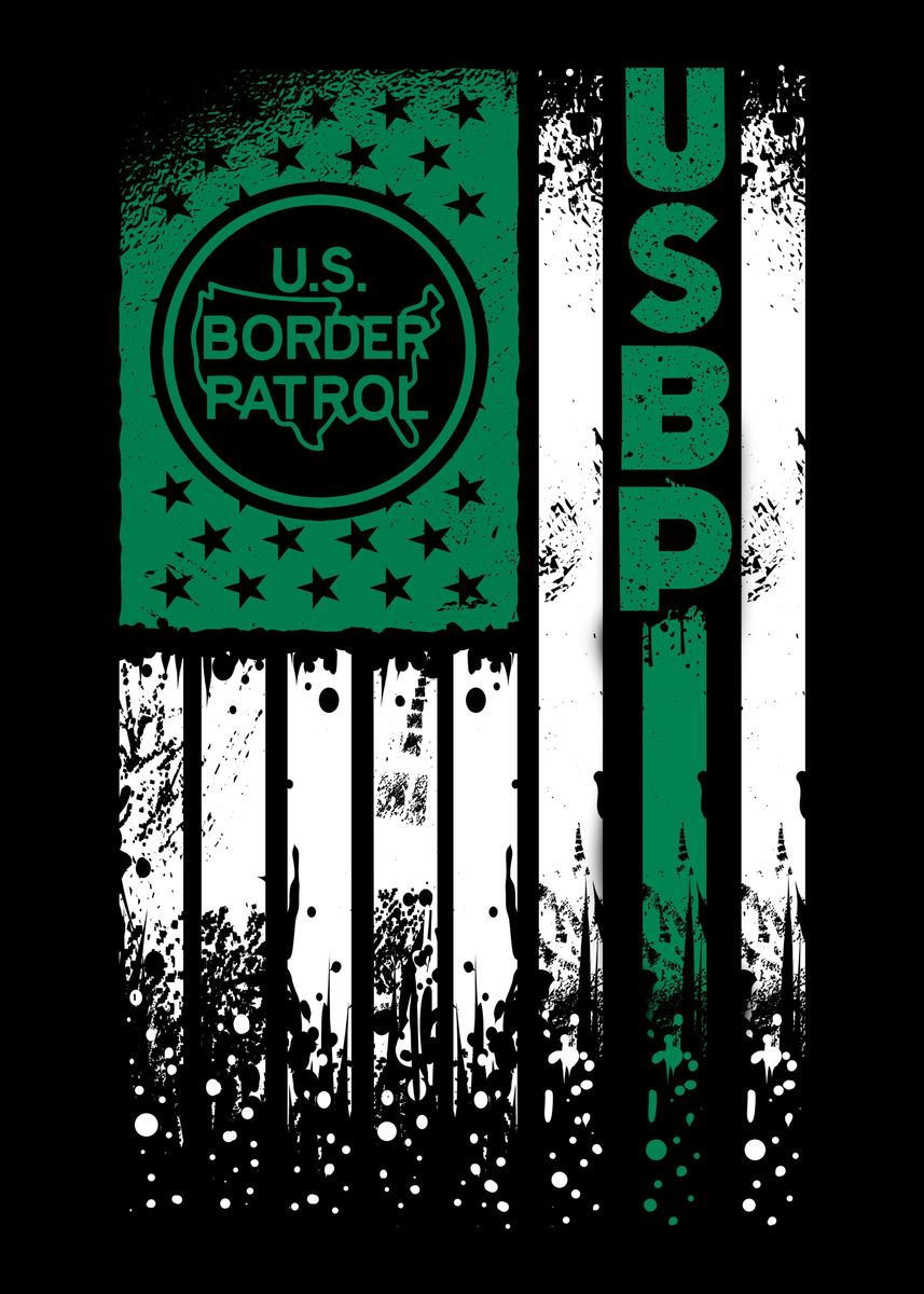 ‘Border Patrol Agent Thin’ Poster, picture, metal print, paint by