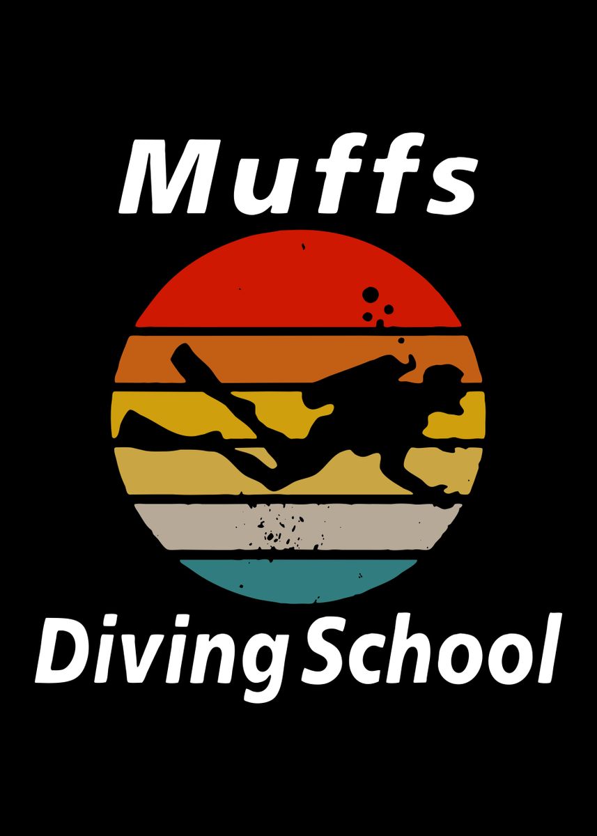 muffs-diving-school-poster-picture-metal-print-paint-by-riyadi