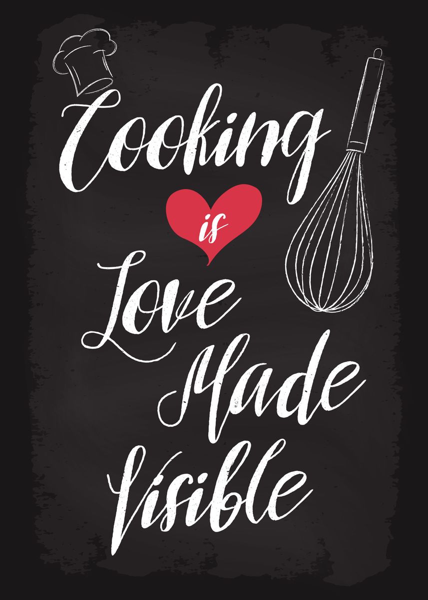 'Cooking Love Made Visible' Poster, picture, metal print, paint by ...