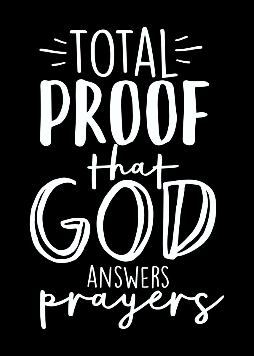 'God Answers Pray' Poster by FunnyGifts | Displate