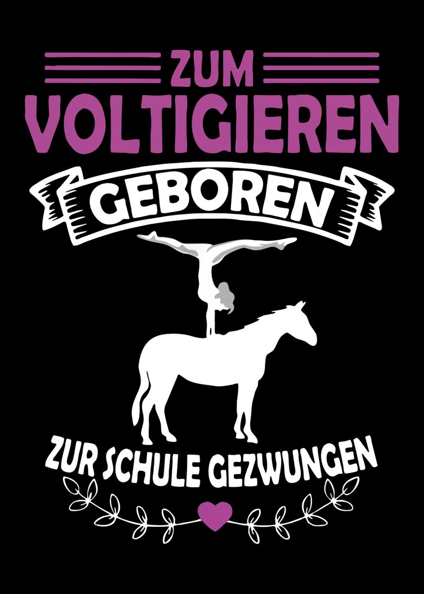 'Zum Voltigieren' Poster, picture, metal print, paint by retno