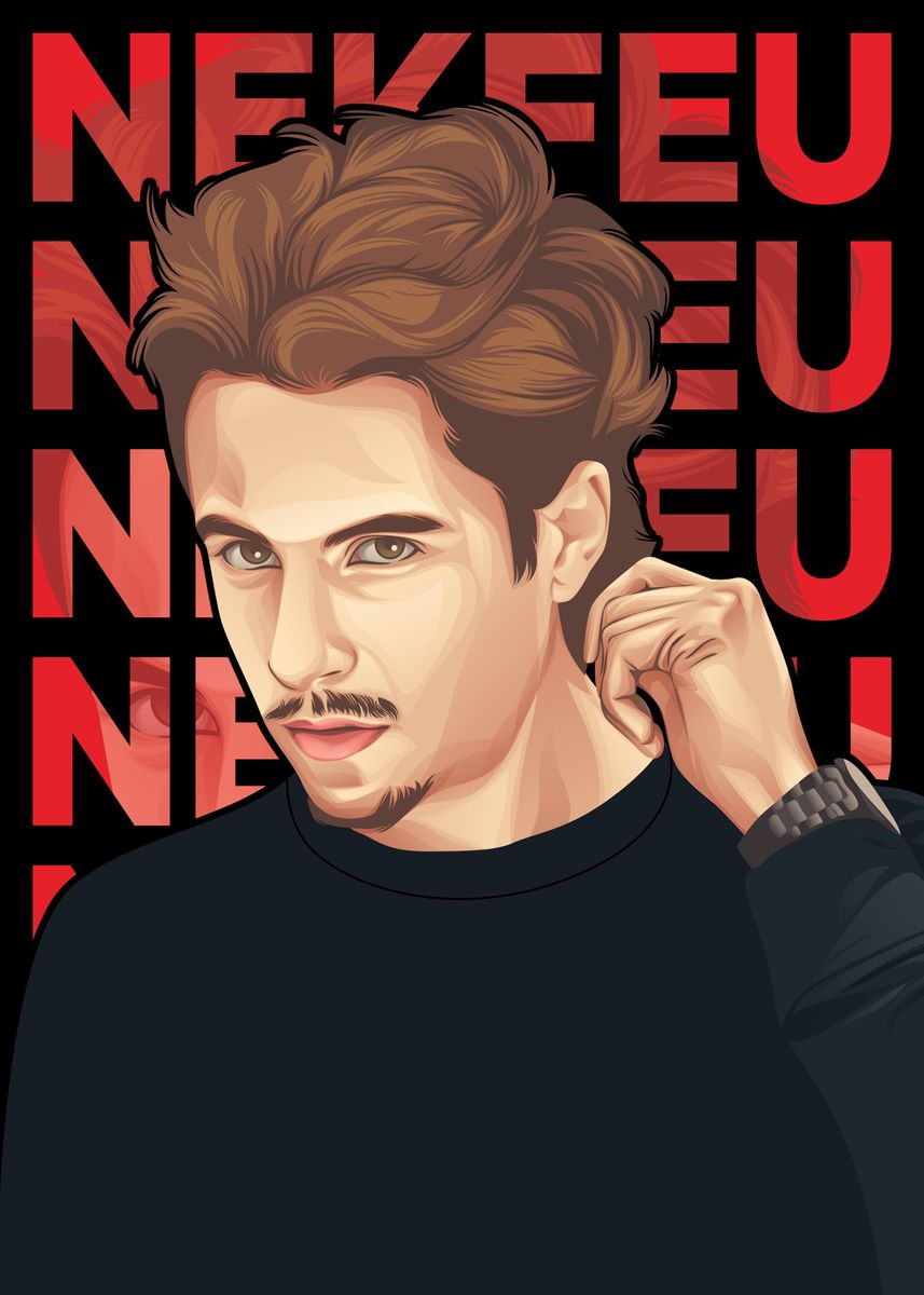 Nekfeu' Poster, picture, metal print, paint by G Design