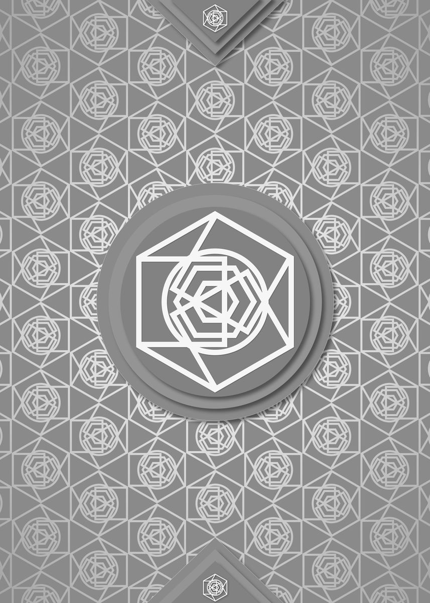 'Geometric Rune Pattern Art' Poster, picture, metal print, paint by ...