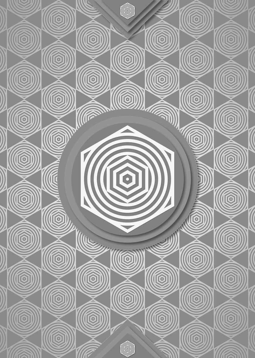 'Geometric Sign Pattern Art' Poster, picture, metal print, paint by ...