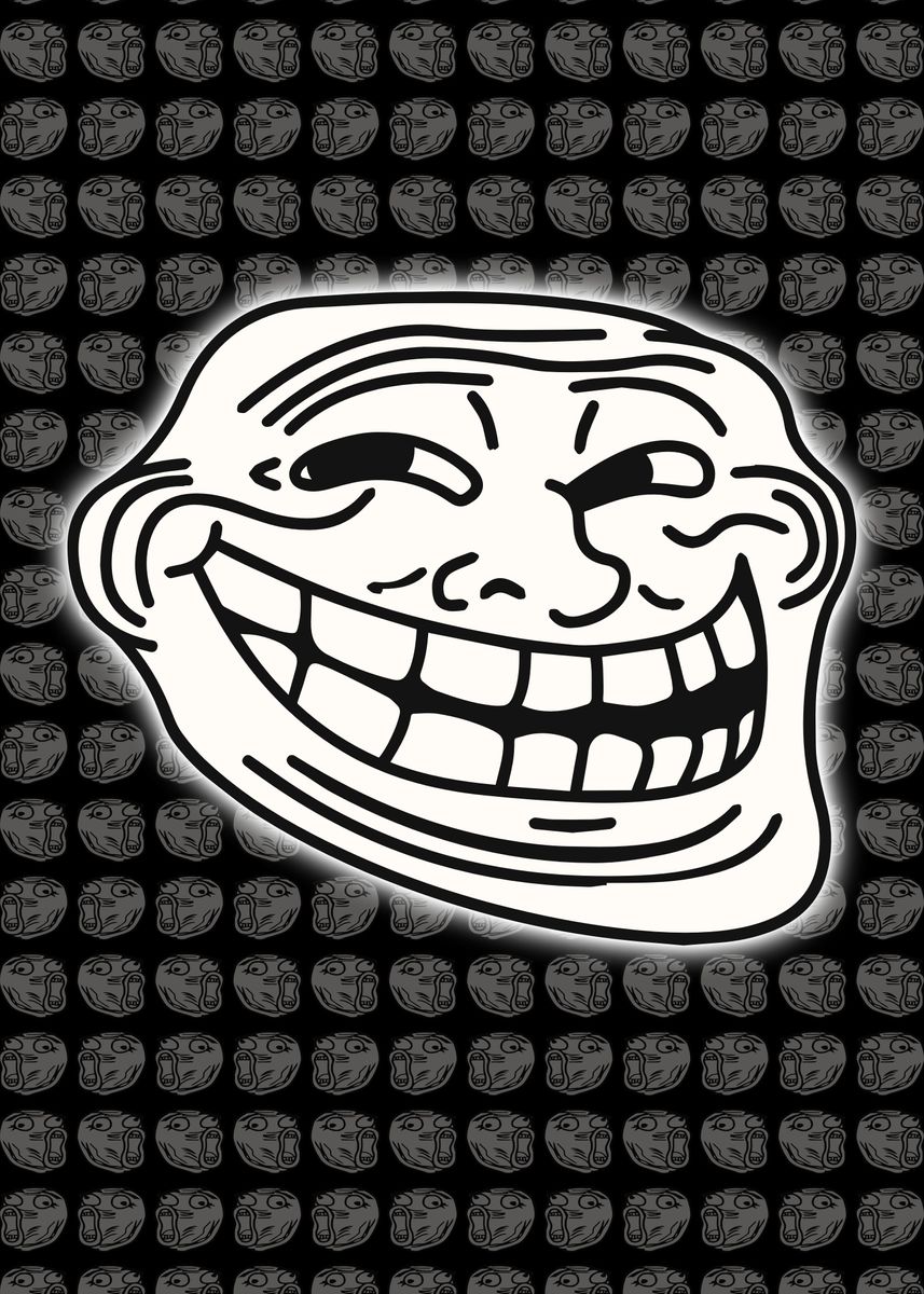 Trollface meme - High Quality Art Print