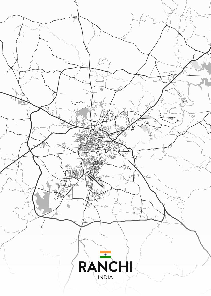 'Ranchi IN' Poster, picture, metal print, paint by IMR Designs Displate