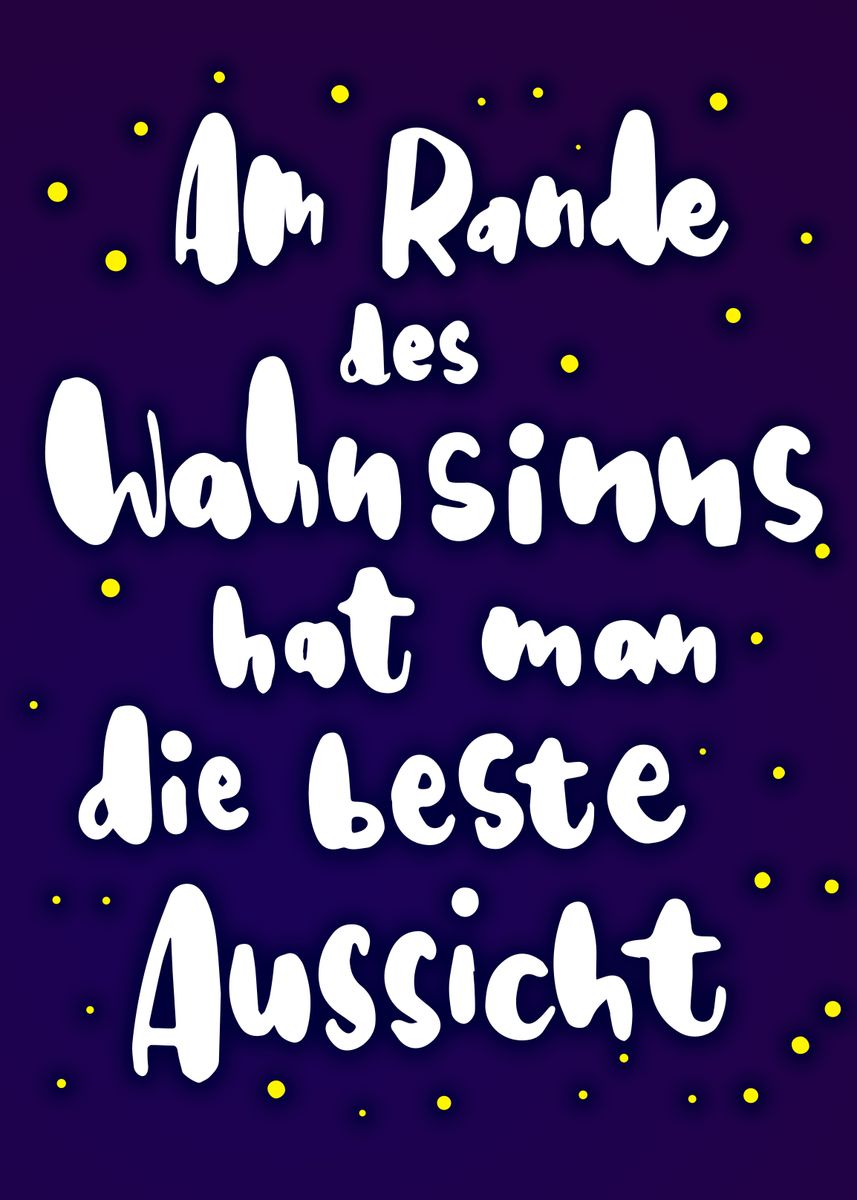 'Am Rande des Wahnsinns' Poster, picture, metal print, paint by RAWWR