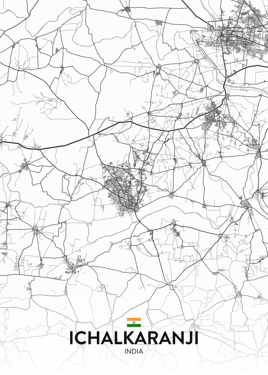 'Ichalkaranji IN' Poster by IMR Designs Displate