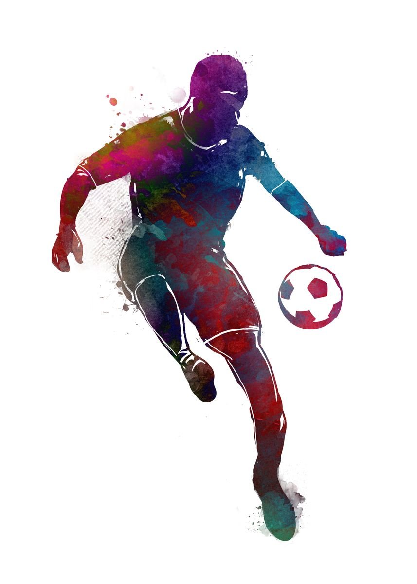 'Football soccer player' Poster by JBJart Justyna Jaszke | Displate