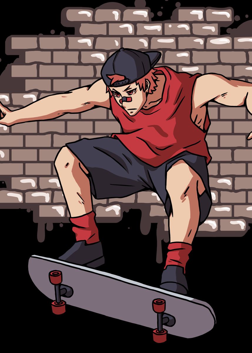 Anime skateboarding