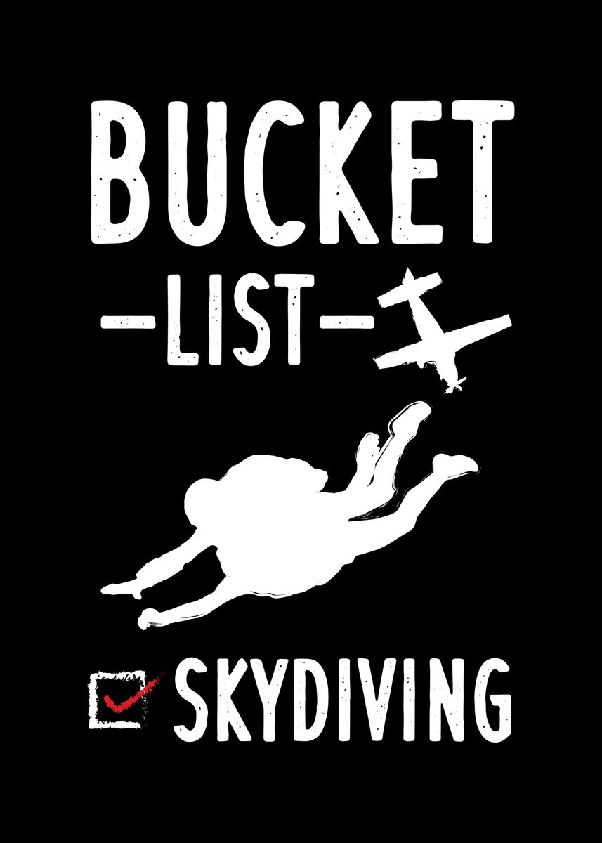 'Bucket List Skydiving' Poster by Uwe Seibert | Displate