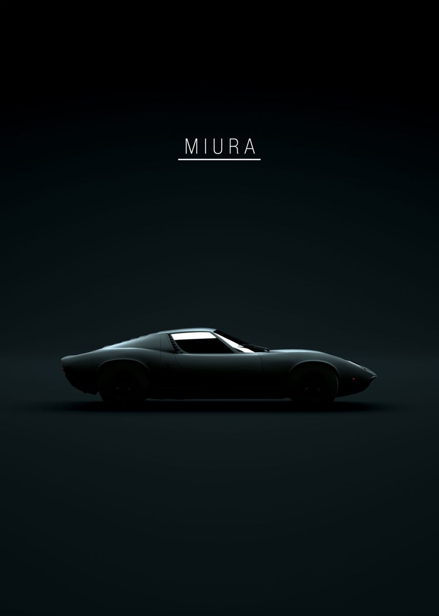 '1967 Miura P400' Poster by 21 MXM  | Displate