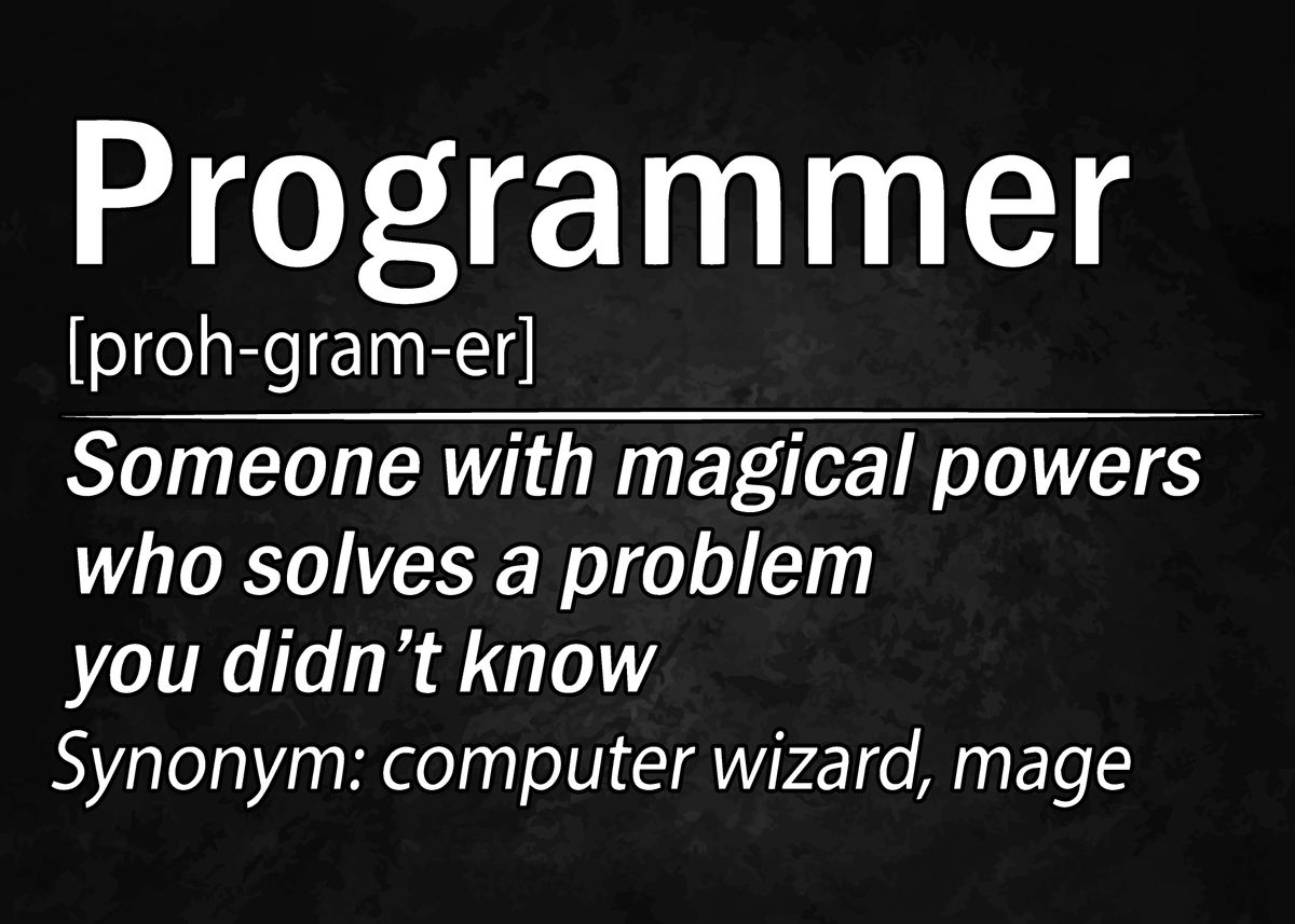  programmer Definition Poster By Metal Posters Displate