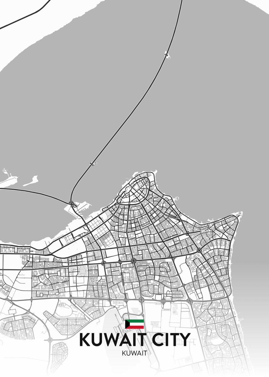 'Kuwait City KW' Poster by IMR Designs Displate