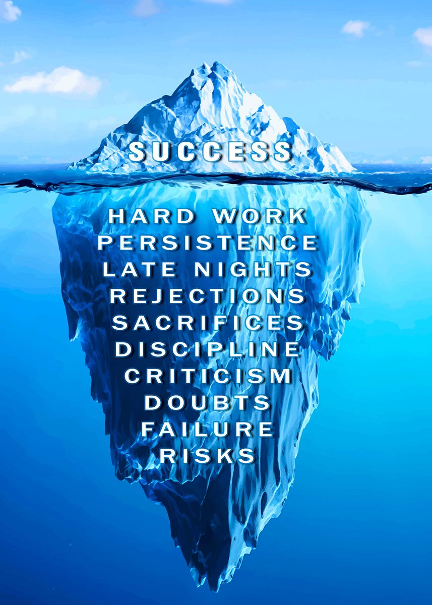 'Success Iceberg' Poster, picture, metal print, paint by Nice Pictures ...