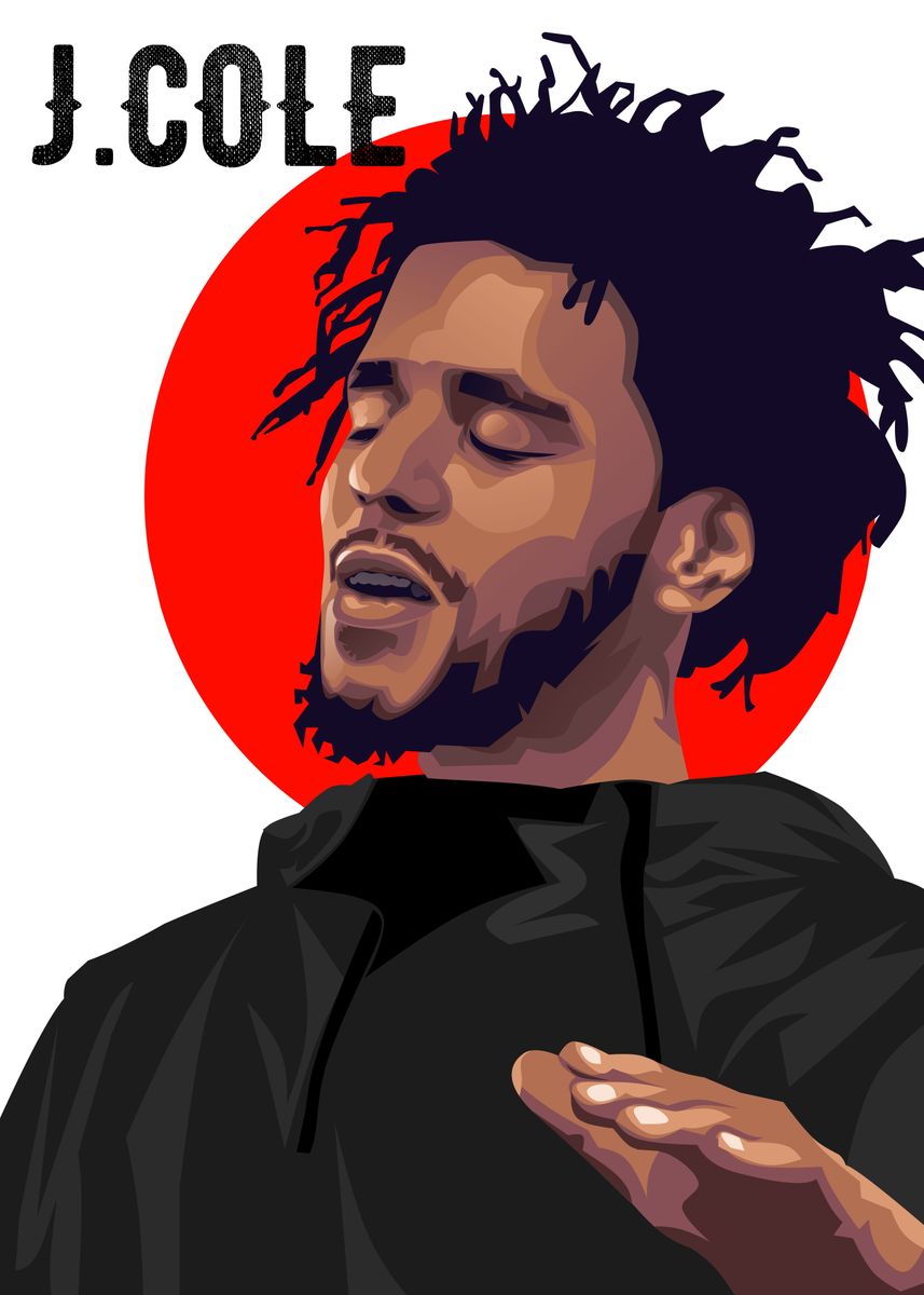 'jcole ' Poster by F D | Displate