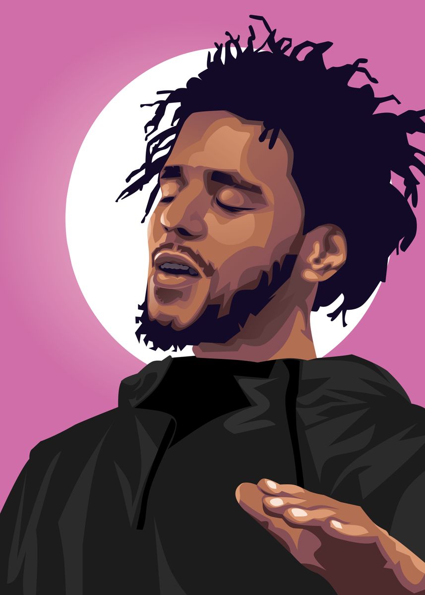 'jcole' Poster by F D | Displate