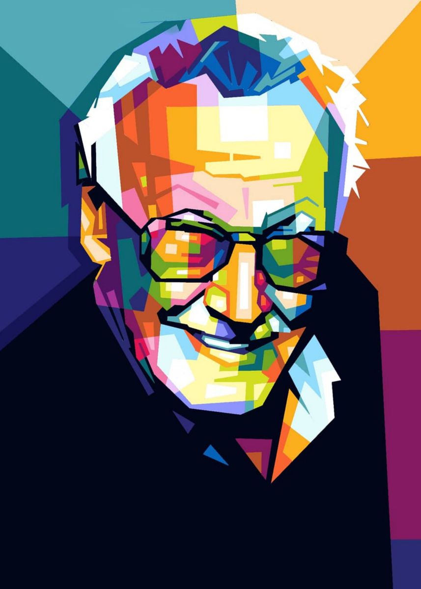 'Stan Lee WPAP popart' Poster, picture, metal print, paint by gil ...