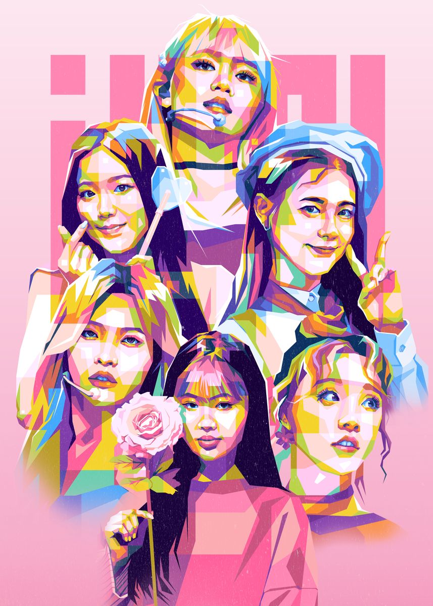 'Gidle Korean Music Group' Poster, picture, metal print, paint by ...