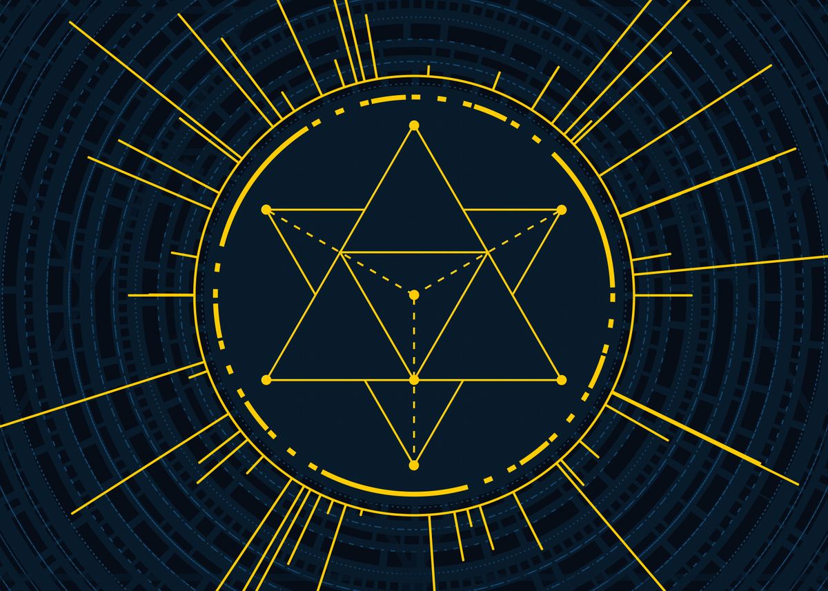 'Yellow Gold Magic Glyph' Poster by Holy Rock Design | Displate