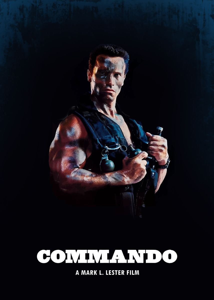 Commando' Poster, picture, metal print, paint by Bo Kev