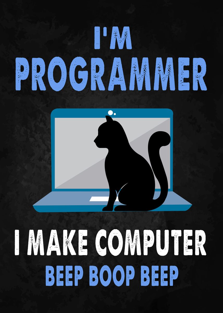 'Programmer Cat' Poster by Metal Posters | Displate