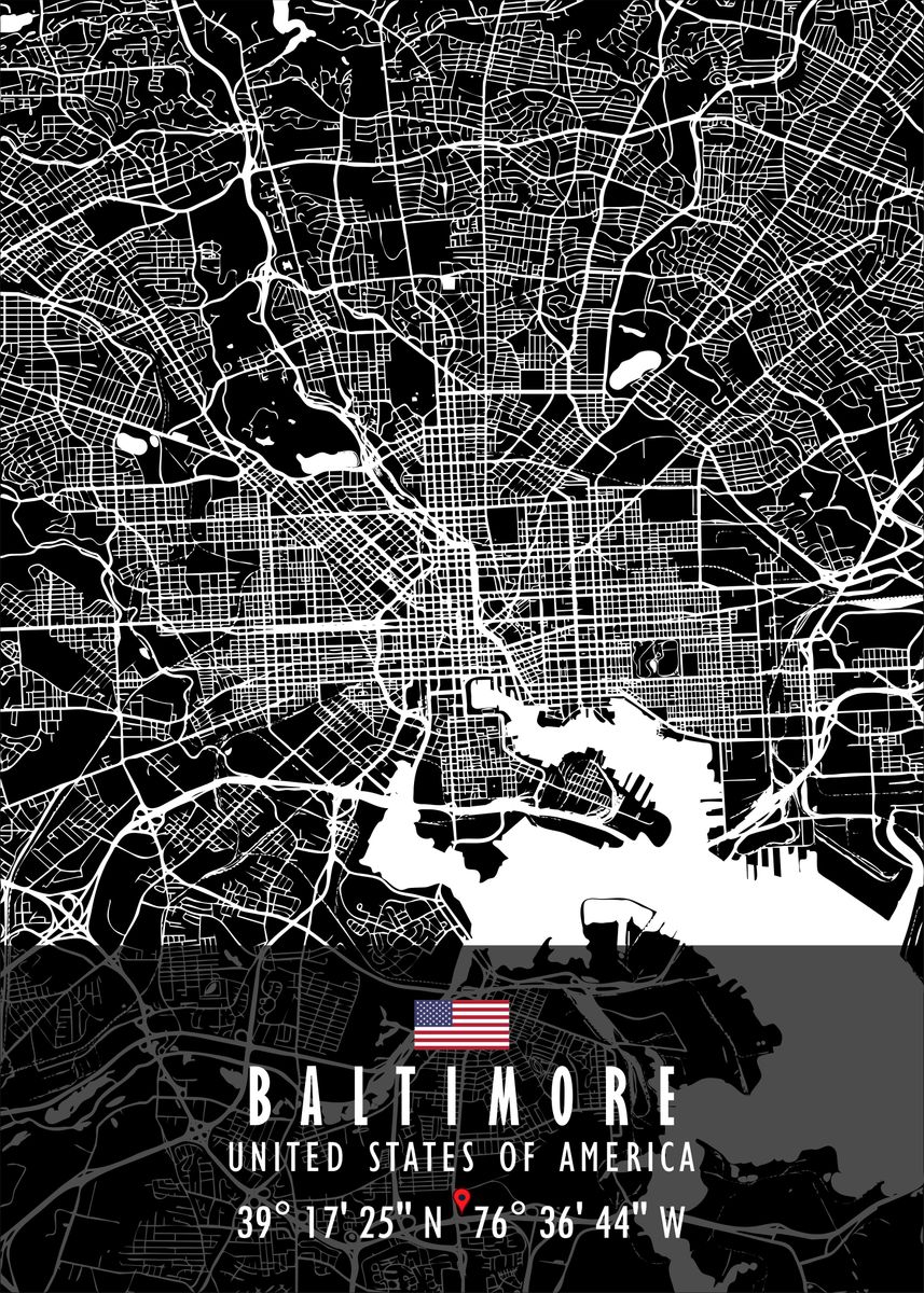 Baltimore Map USA Poster By Artistic Paradigms Displate 3d6b3fab837444cb77e74dfc97033d42 28e0710c51e55df3250a43587f423d43 