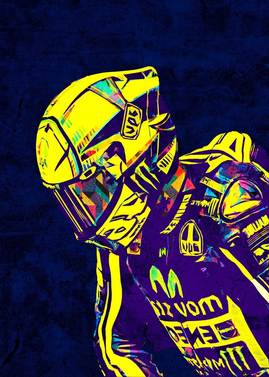 'Rider Valentino Rossi' Poster, picture, metal print, paint by kun bin ...