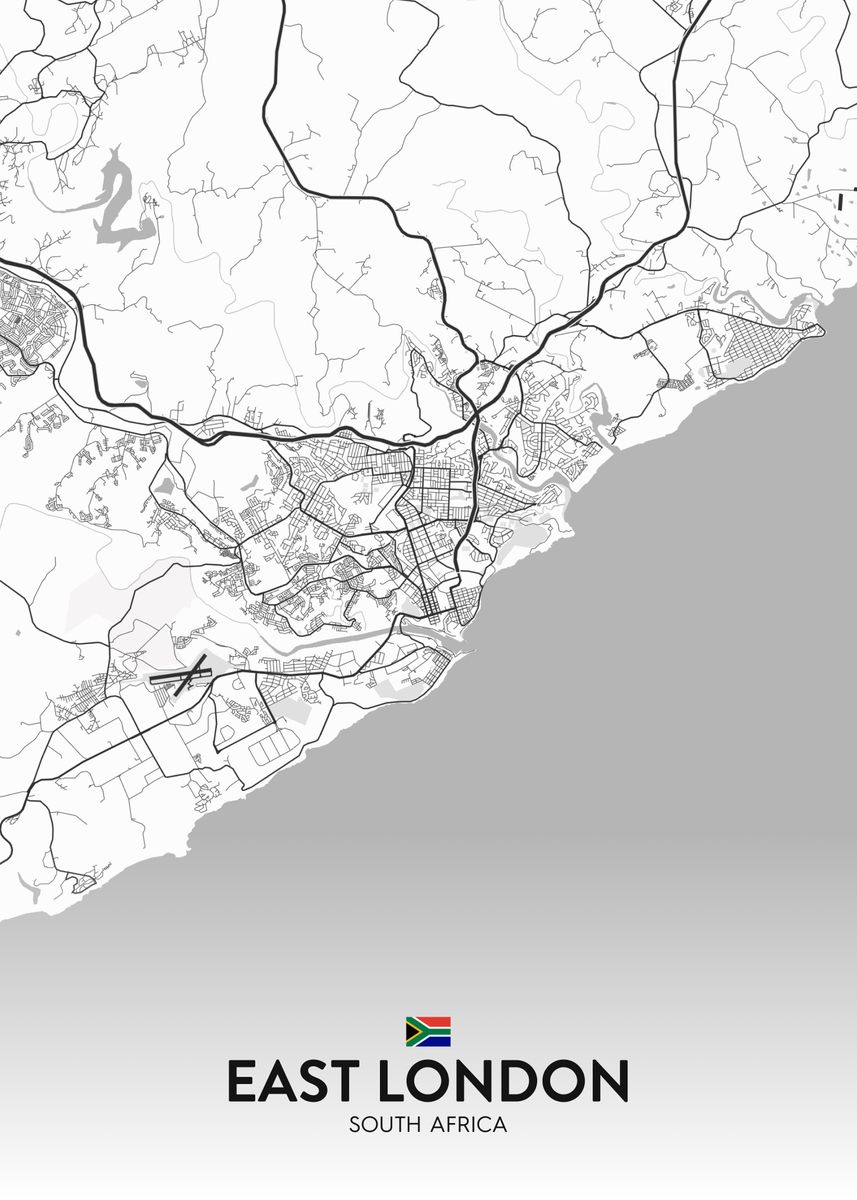 'East London ZA' Poster by IMR Designs Displate