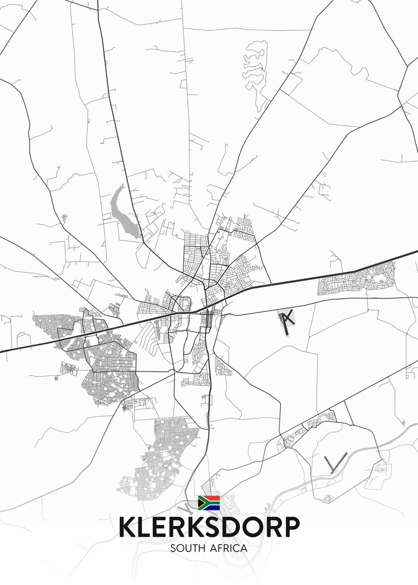 'Klerksdorp ZA' Poster by IMR Designs Displate